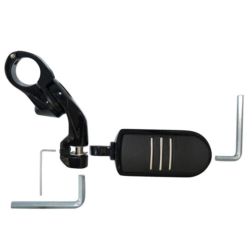 FOVPLUE 1.25"" Highway pegs Motorcycle Angled Adjustable Highway Footpegs for Harley Davidson Touring Road King Road Glide Street Glide Electra Glide Softail Sportster with 1 1/4"" Highway Bar Black - Image 5